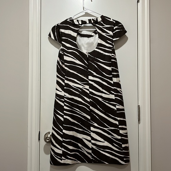 Kate Spade Dorothy Zebra Print Brown And White Dress - Picture 2 of 4